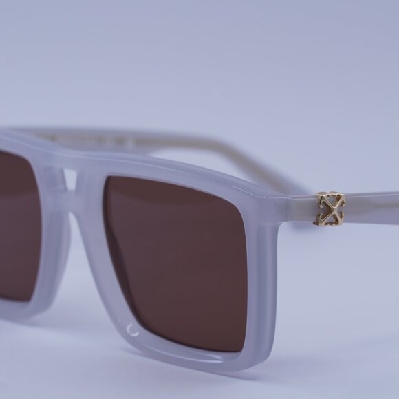 Off-White OERI13W STRATFORD 0964 Sunglasses Grey Square Frame, Brown Lenses - Picture 3 of 9